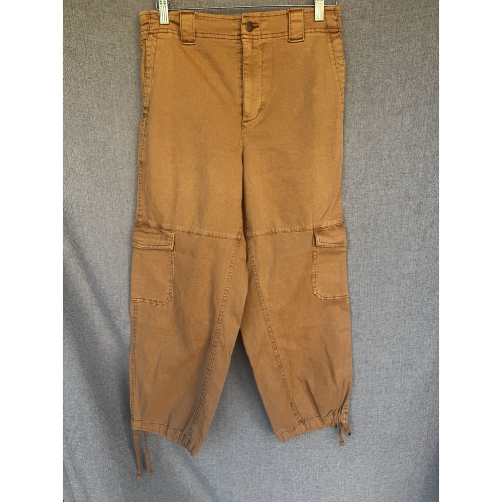NEW - OLD NAVY Balloon Cargo Pants Womens M Brown Baggy Barrel Jogger Streetwear